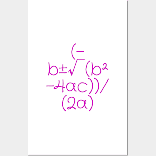 Quadratic Formula Posters and Art